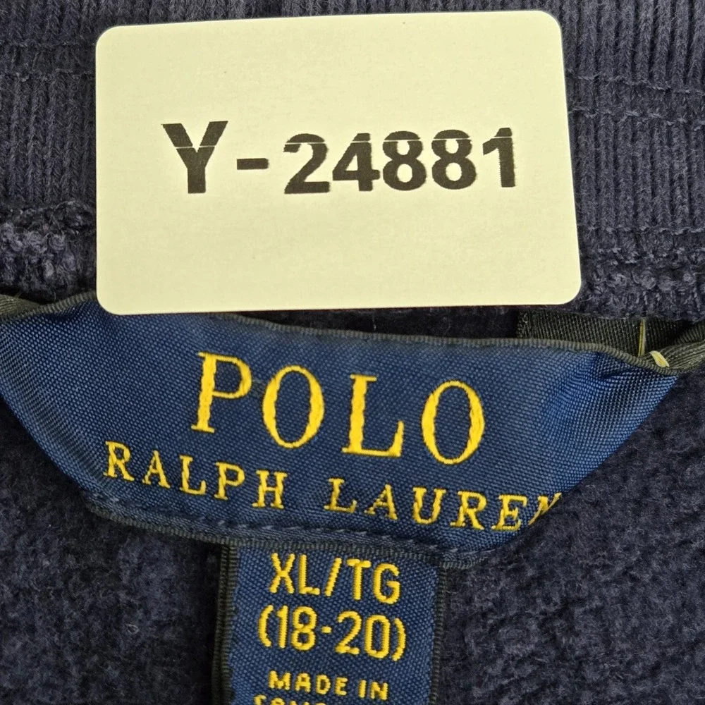 Polo Ralph Lauren Boy Pants XL‎ (18-20) Navy Pony AOP Embroidery Sweatpants